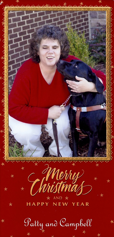 Christmas card with Patty and Campbell, 2012